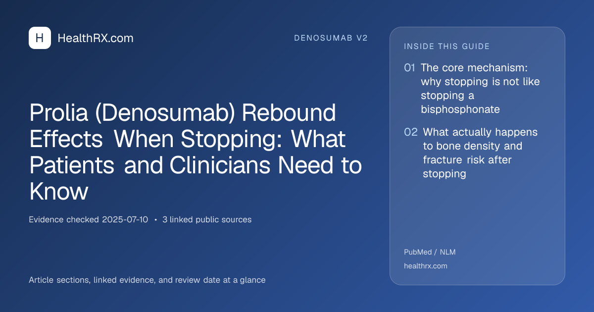 Evidence overview for denosumab v2: Prolia (Denosumab) Rebound Effects When Stopping: What Patients and Clinicians Need to Know