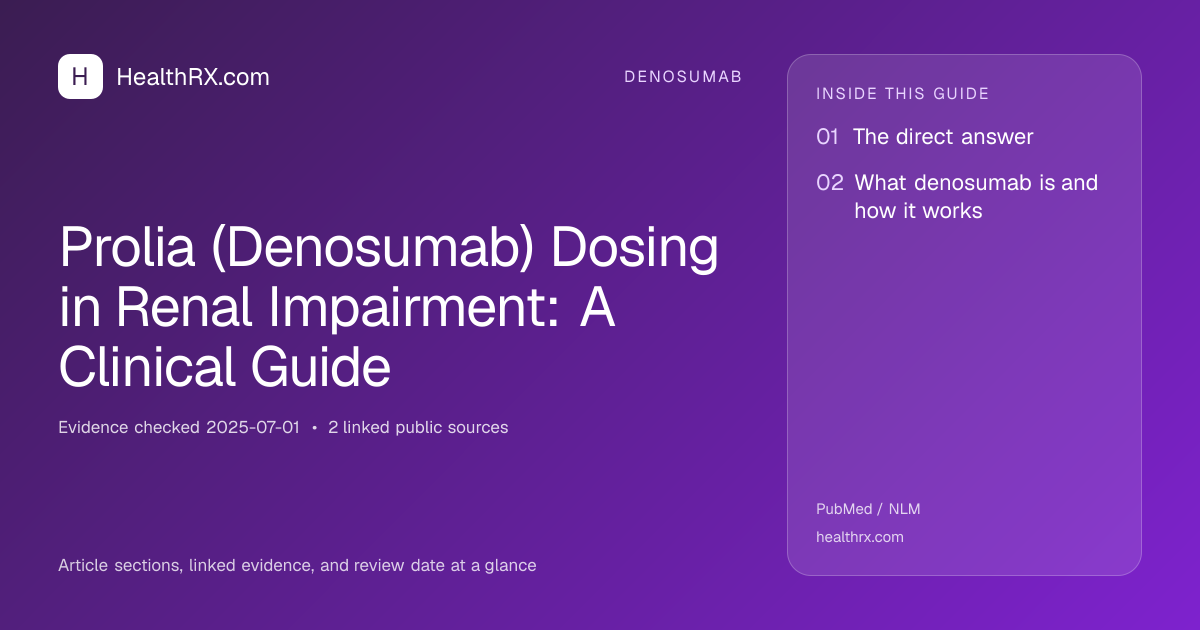 Evidence overview for Prolia (Denosumab) Dosing in Renal Impairment: A Clinical Guide