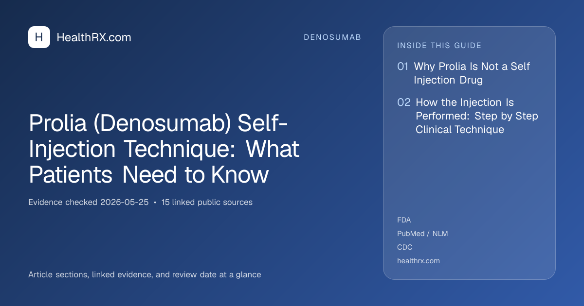 Evidence overview for denosumab: Prolia (Denosumab) Self-Injection Technique: What Patients Need to Know