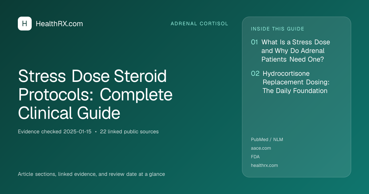 Evidence overview for Stress Dose Steroid Protocols: Complete Clinical Guide