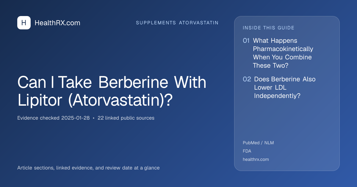 Evidence overview for Can I Take Berberine With Lipitor (Atorvastatin)?