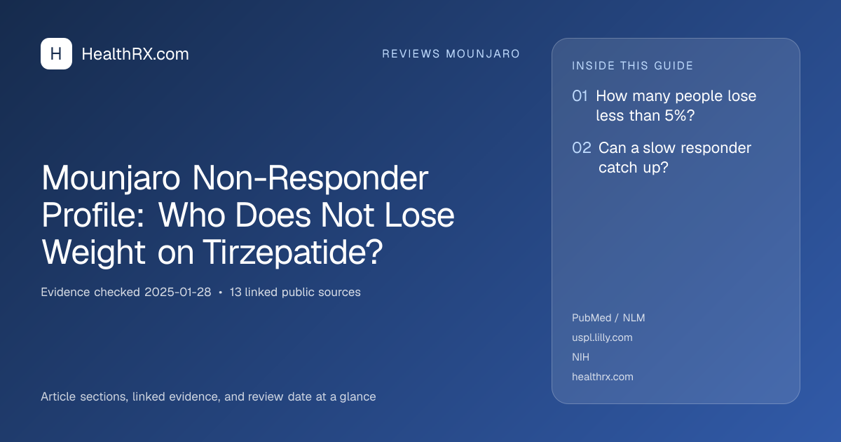 Evidence overview for Mounjaro Non-Responder Profile: Who Does Not Lose Weight on Tirzepatide?