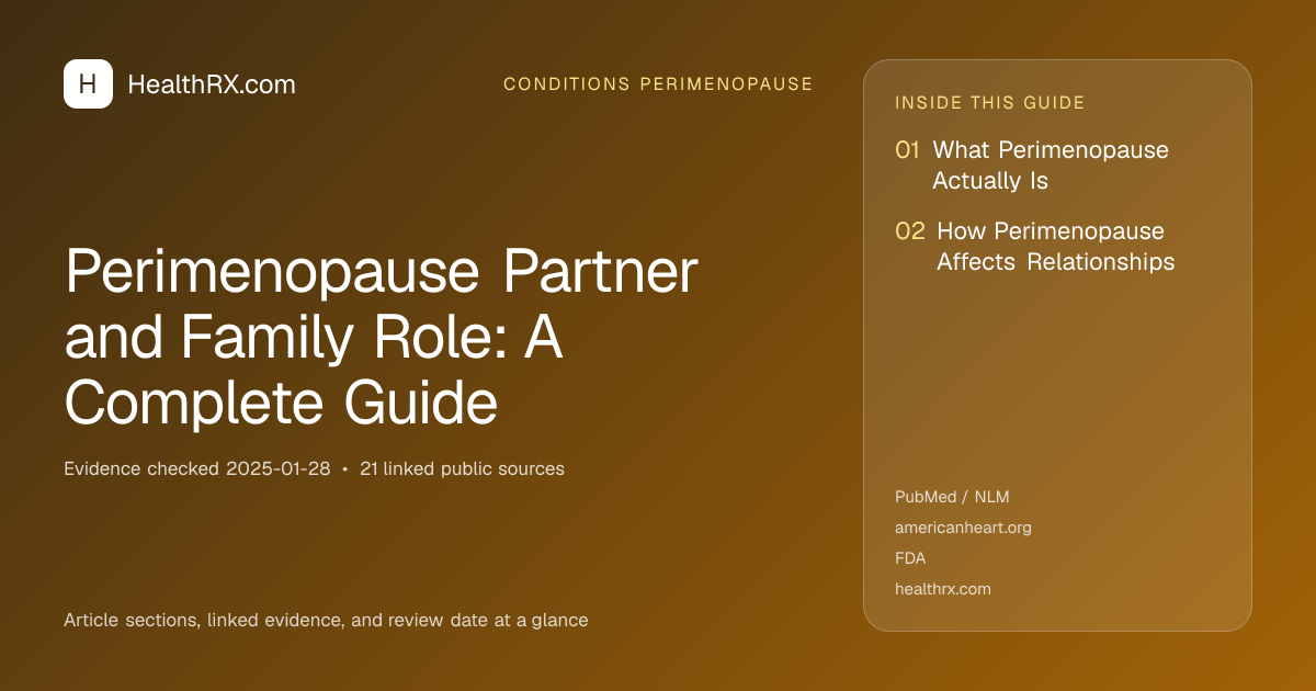 Evidence overview for Perimenopause Partner and Family Role: A Complete Guide