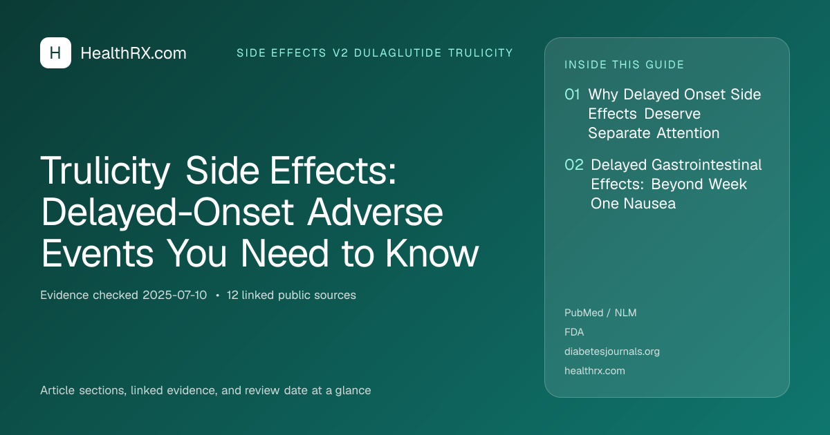 Evidence overview for Trulicity Side Effects: Delayed-Onset Adverse Events You Need to Know