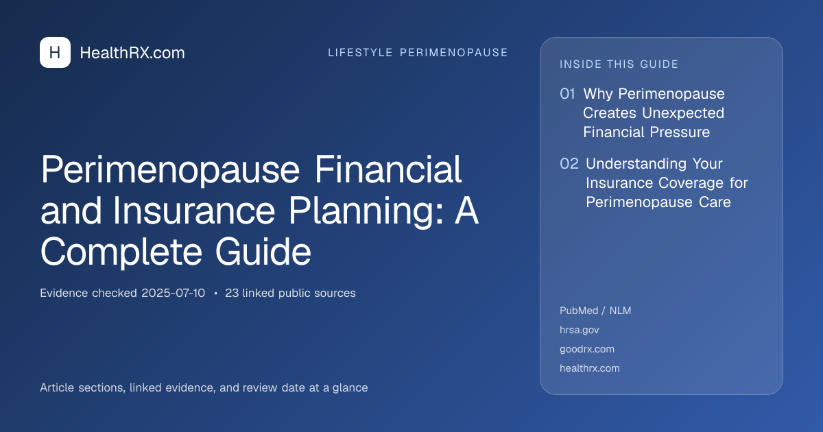 Evidence overview for Perimenopause Financial and Insurance Planning: A Complete Guide