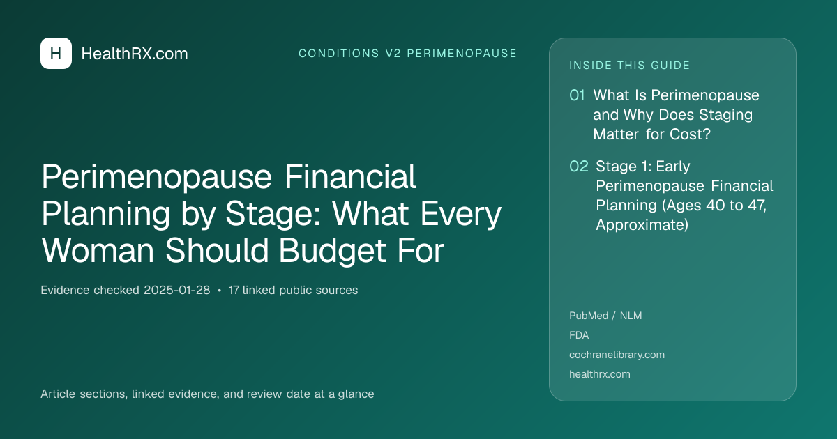 Evidence overview for Perimenopause Financial Planning by Stage: What Every Woman Should Budget For