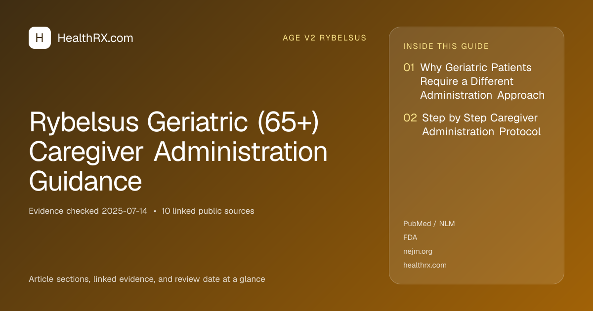 Evidence overview for Rybelsus Geriatric (65+) Caregiver Administration Guidance