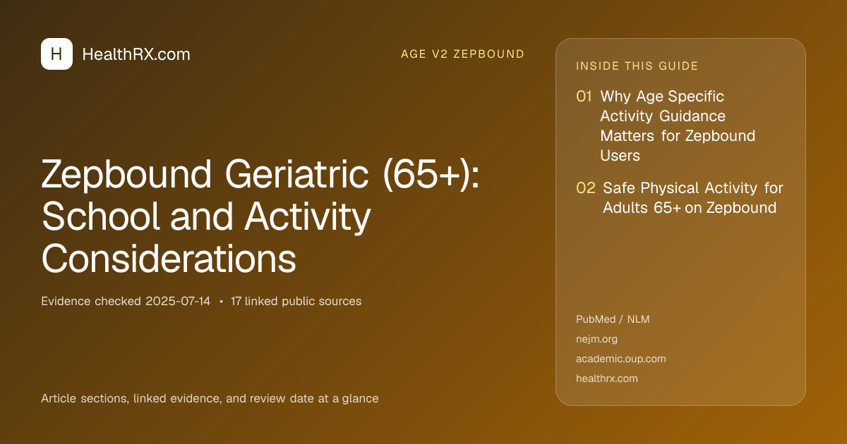 Evidence overview for Zepbound Geriatric (65+): School and Activity Considerations