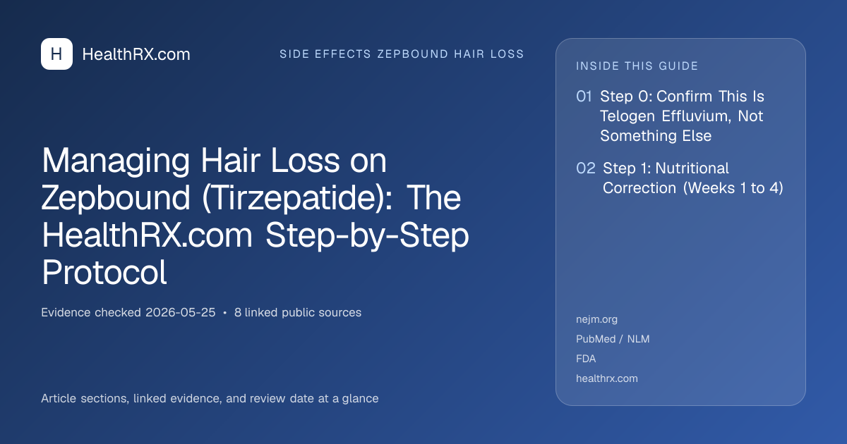 Evidence overview for Managing Hair Loss on Zepbound (Tirzepatide): The HealthRX.com Step-by-Step Protocol