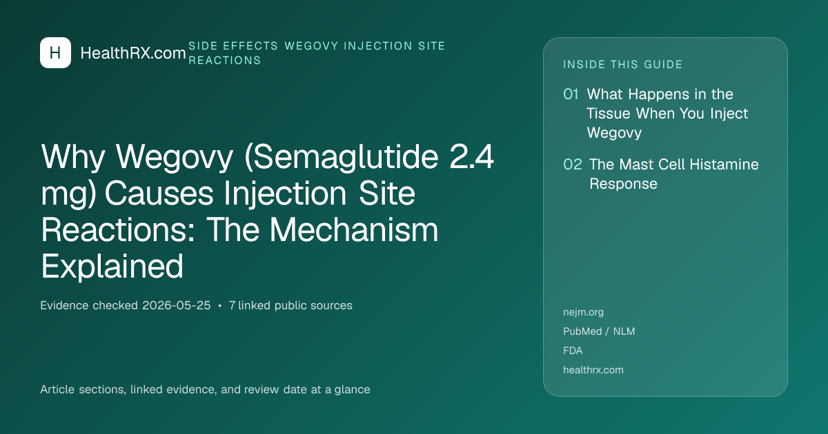 Evidence overview for Why Wegovy (Semaglutide 2.4 mg) Causes Injection Site Reactions: The Mechanism Explained
