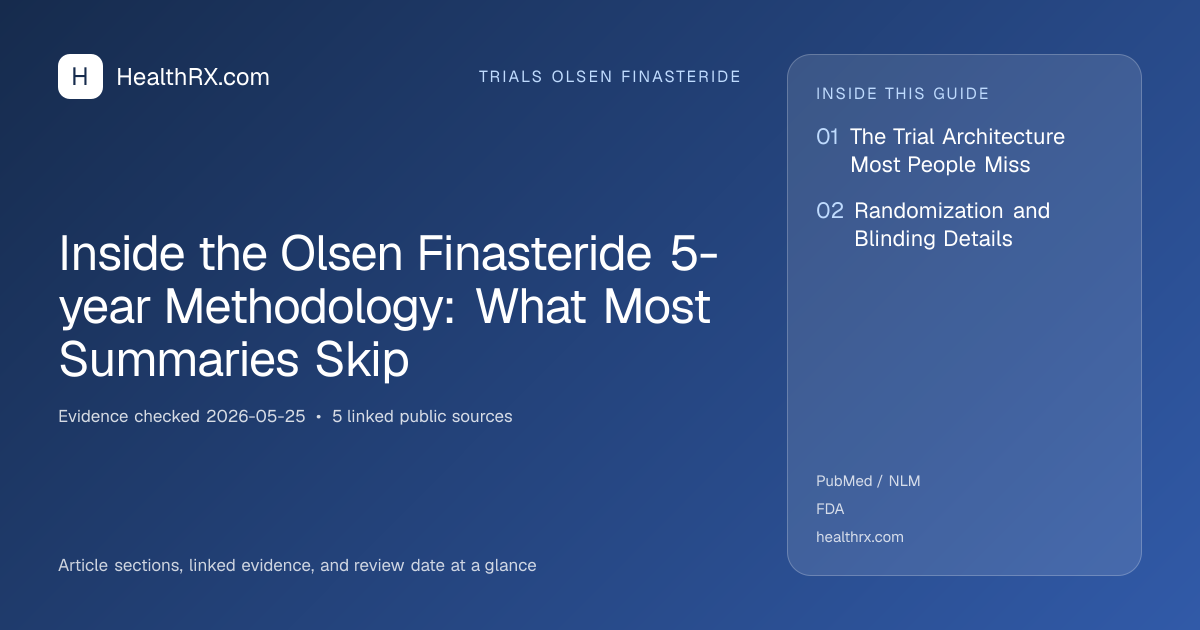 Evidence overview for trials olsen finasteride: Inside the Olsen Finasteride 5-year Methodology: What Most Summaries Skip