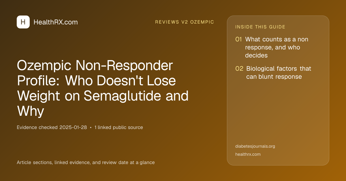 Evidence overview for Ozempic Non-Responder Profile: Who Doesn't Lose Weight on Semaglutide and Why