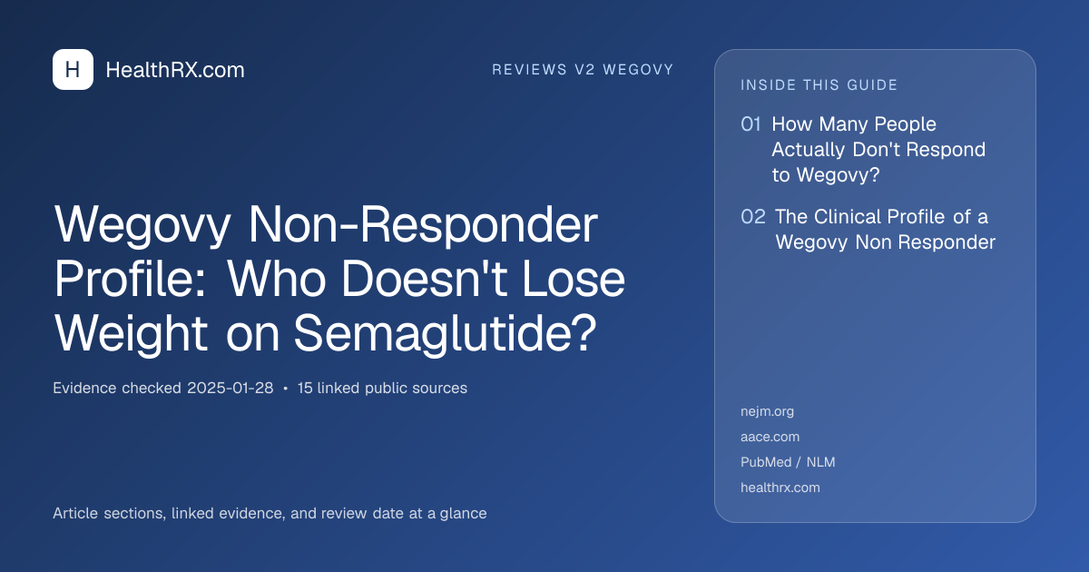 Evidence overview for Wegovy Non-Responder Profile: Who Doesn't Lose Weight on Semaglutide?