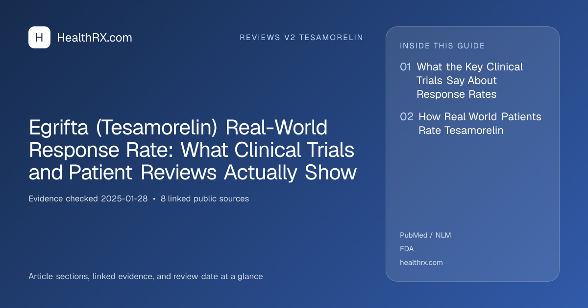 Evidence overview for Egrifta (Tesamorelin) Real-World Response Rate: What Clinical Trials and Patient Reviews Actually Show