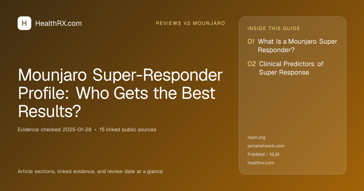 Evidence overview for Mounjaro Super-Responder Profile: Who Gets the Best Results?
