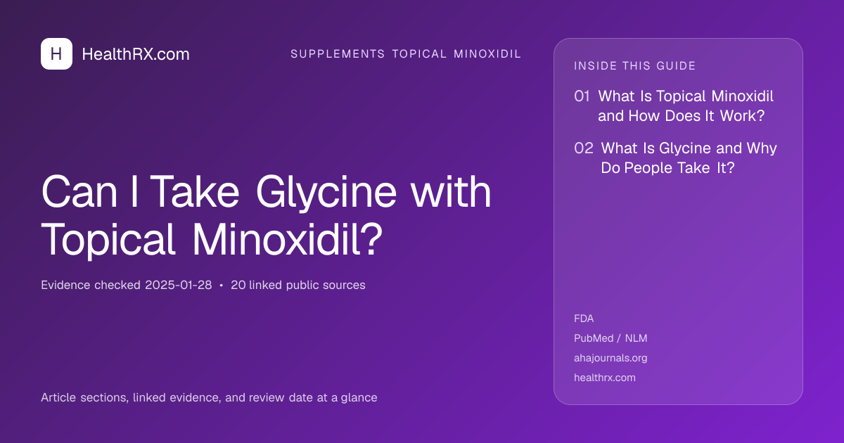 Evidence overview for supplements topical minoxidil: Can I Take Glycine with Topical Minoxidil?