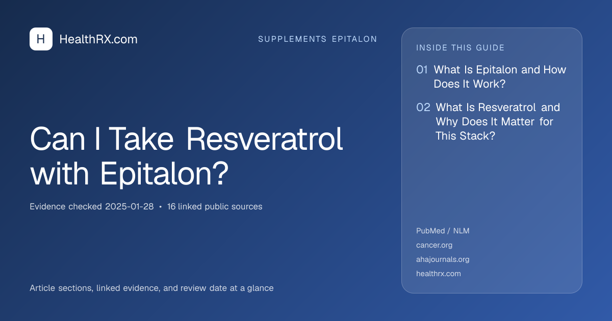 Evidence overview for Can I Take Resveratrol with Epitalon?