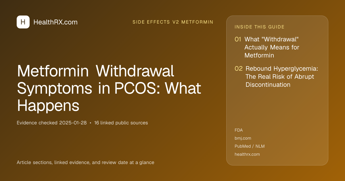 Evidence overview for Metformin Withdrawal Symptoms in PCOS: What Happens