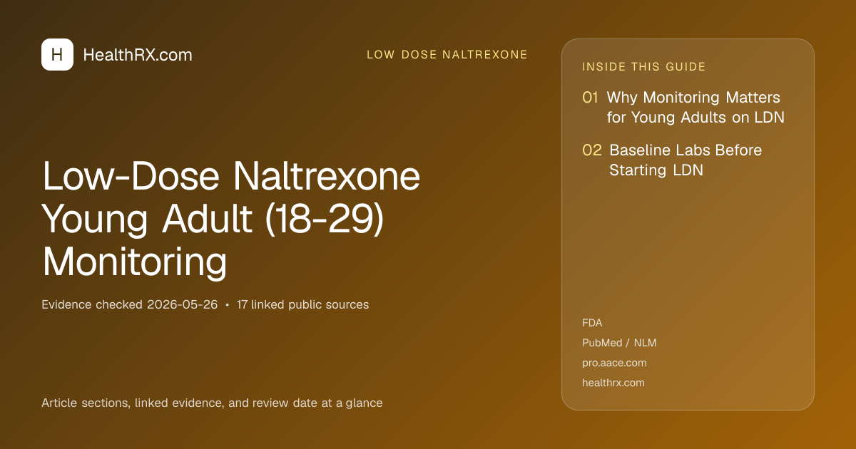 Evidence overview for Low-Dose Naltrexone Young Adult (18-29) Monitoring