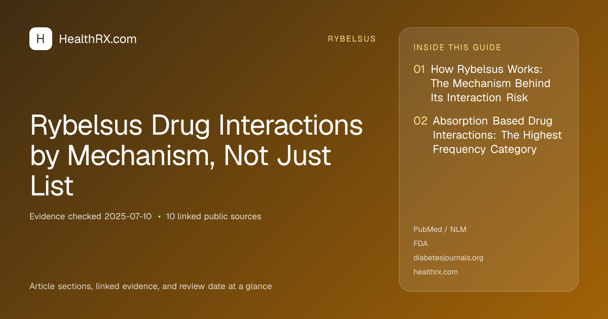 Evidence overview for Rybelsus Drug Interactions by Mechanism, Not Just List