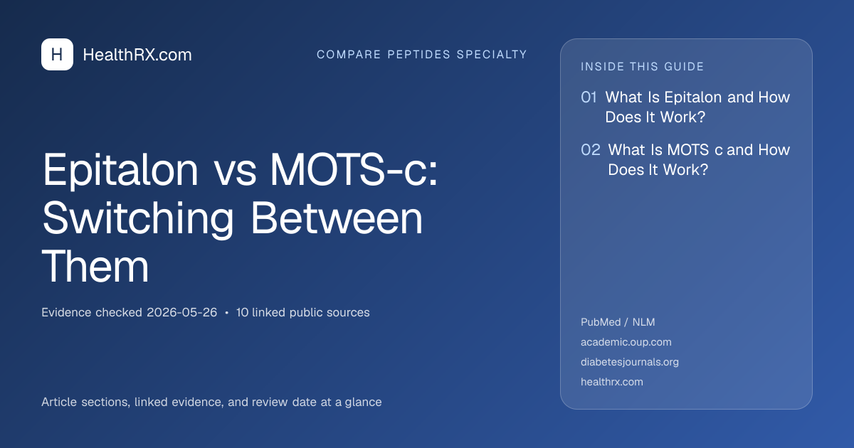 Evidence overview for Epitalon vs MOTS-c: Switching Between Them