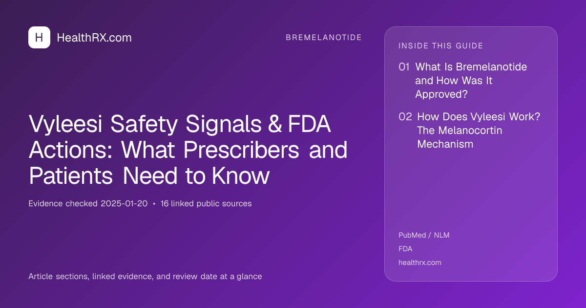 Evidence overview for Vyleesi Safety Signals & FDA Actions: What Prescribers and Patients Need to Know
