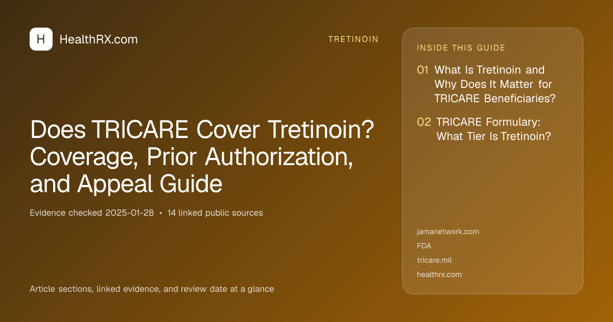 Evidence overview for Does TRICARE Cover Tretinoin? Coverage, Prior Authorization, and Appeal Guide