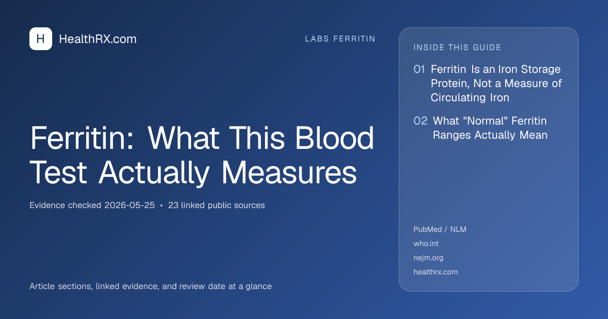 Evidence overview for Ferritin: What This Blood Test Actually Measures