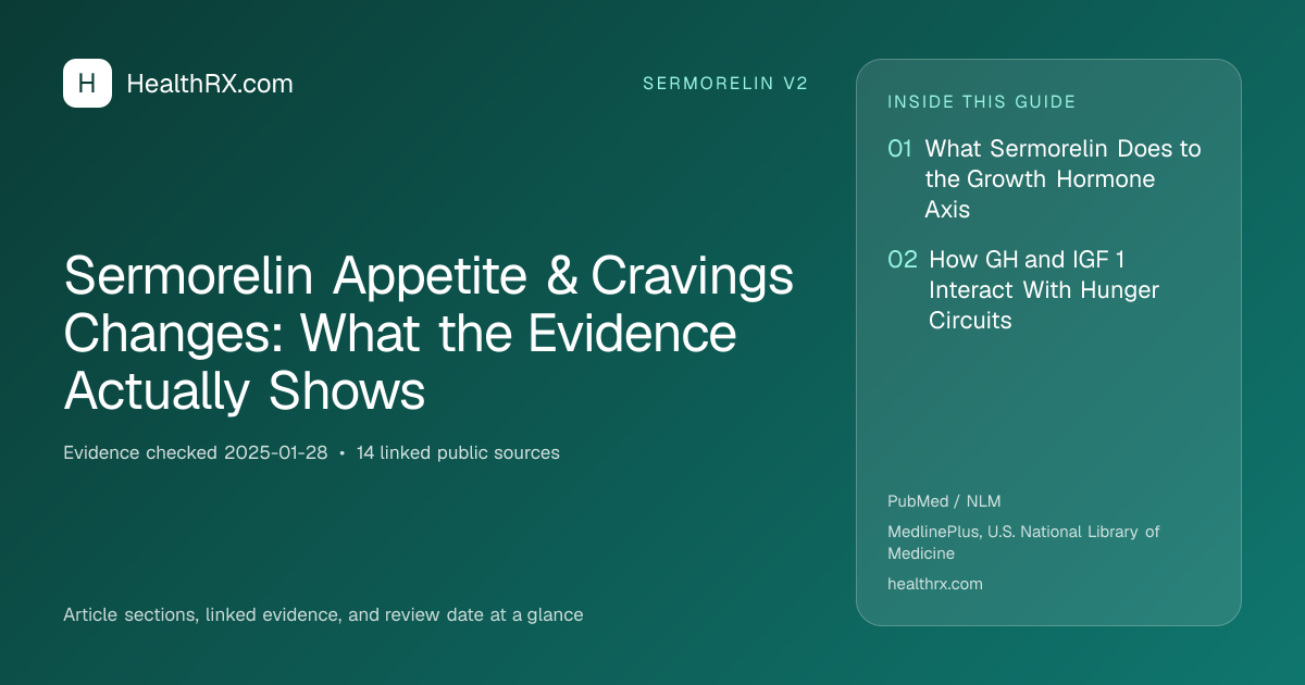 Evidence overview for Sermorelin Appetite & Cravings Changes: What the Evidence Actually Shows