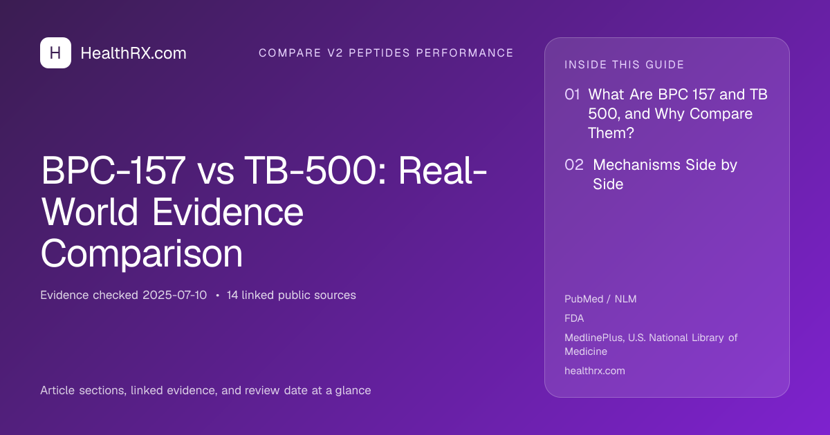 Evidence overview for BPC-157 vs TB-500: Real-World Evidence Comparison