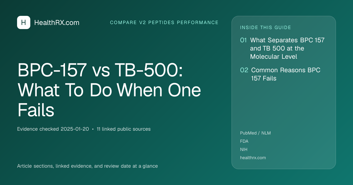 Evidence overview for BPC-157 vs TB-500: What To Do When One Fails