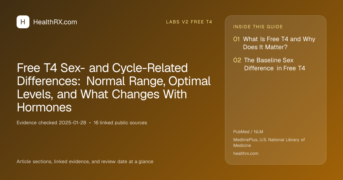 Evidence overview for Free T4 Sex- and Cycle-Related Differences: Normal Range, Optimal Levels, and What Changes With Hormones