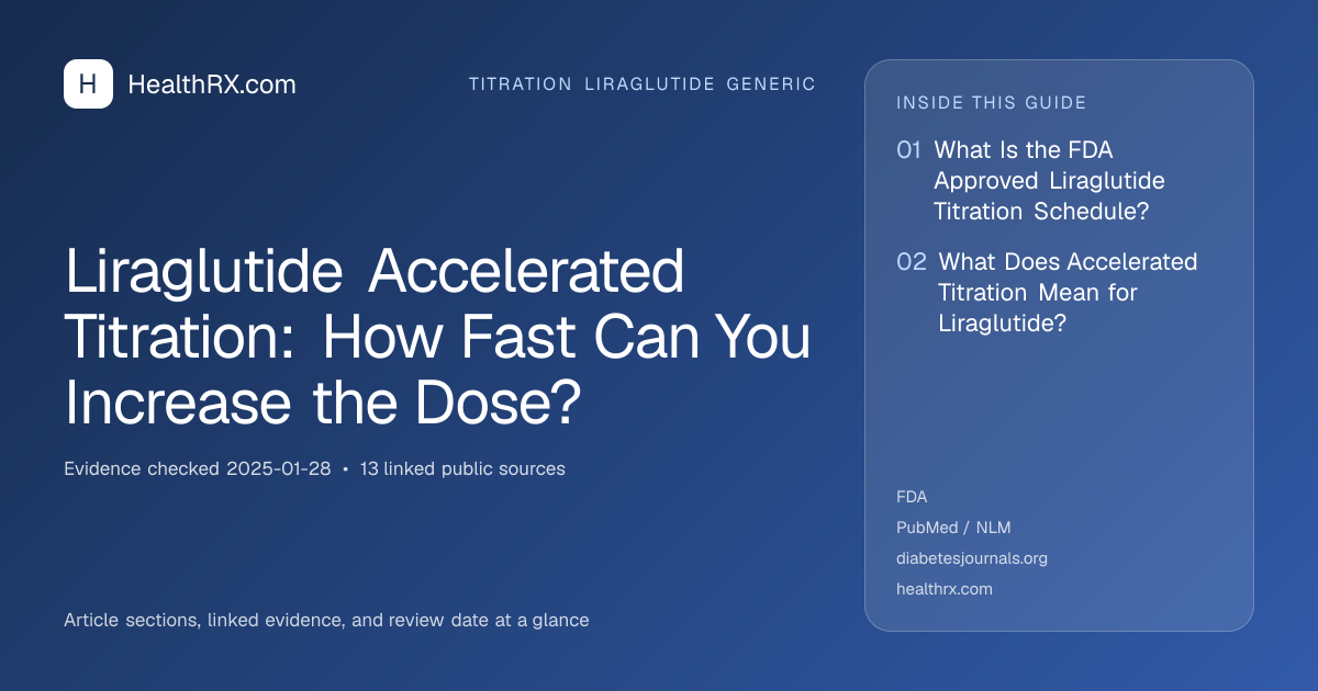 Evidence overview for Liraglutide Accelerated Titration: How Fast Can You Increase the Dose?