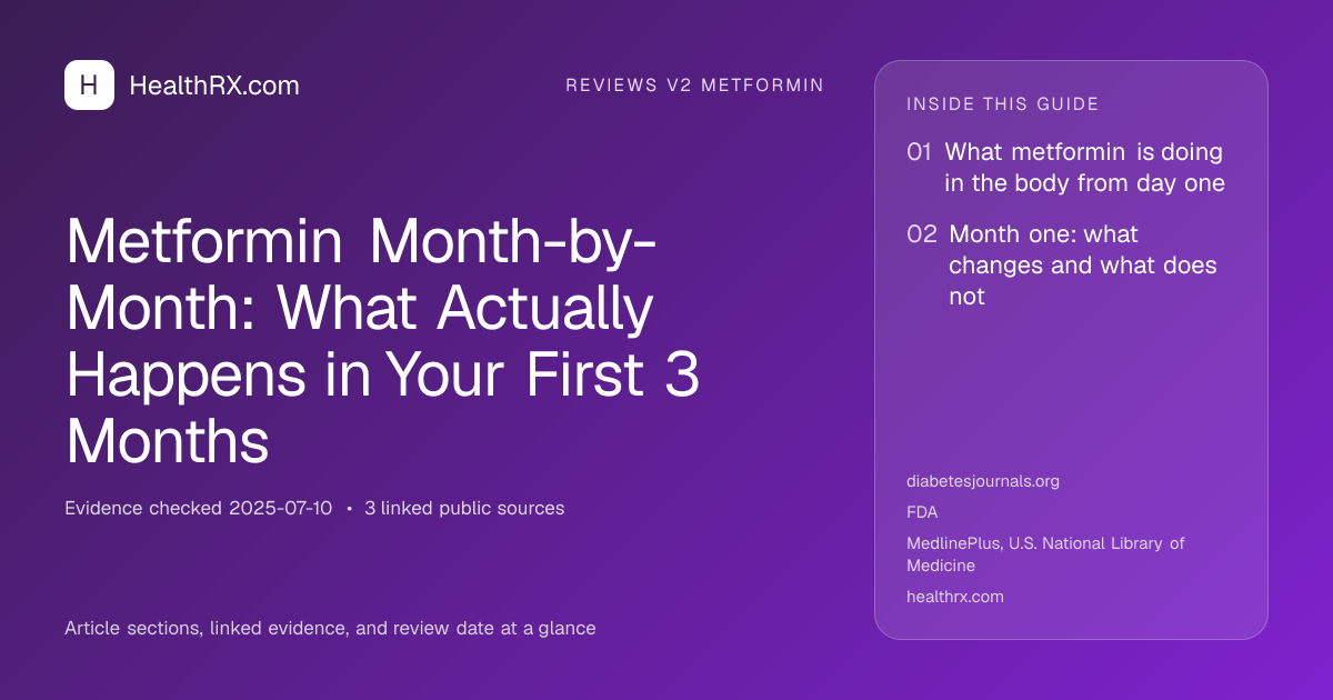 Evidence overview for reviews v2 metformin: Metformin Month-by-Month: What Actually Happens in Your First 3 Months