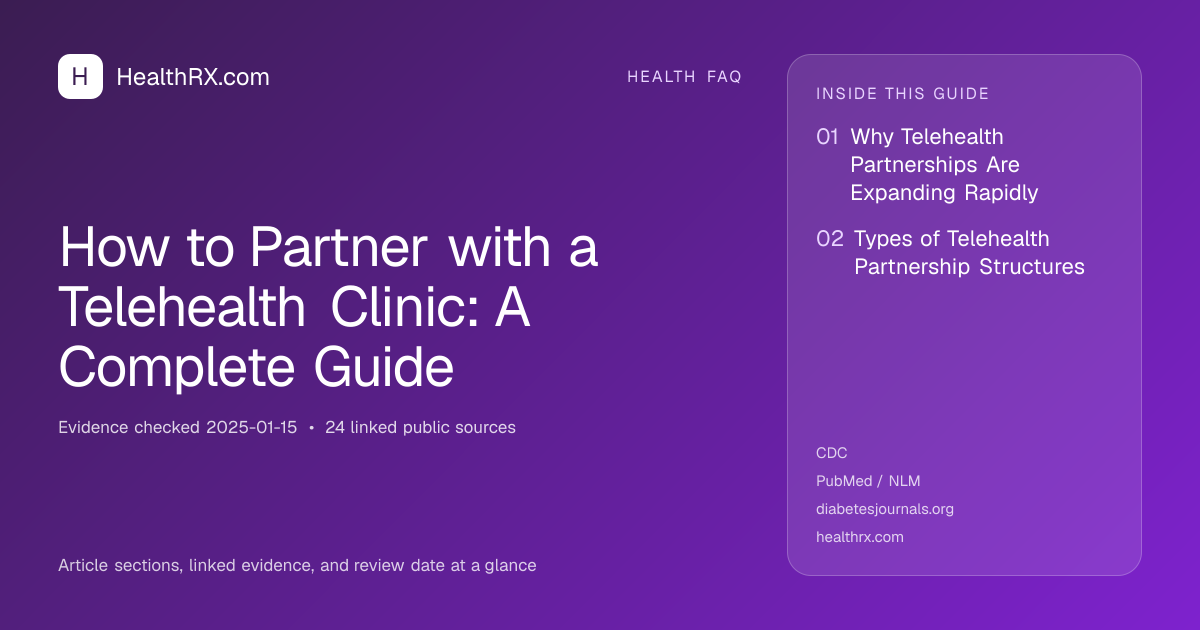 Evidence overview for How to Partner with a Telehealth Clinic: A Complete Guide