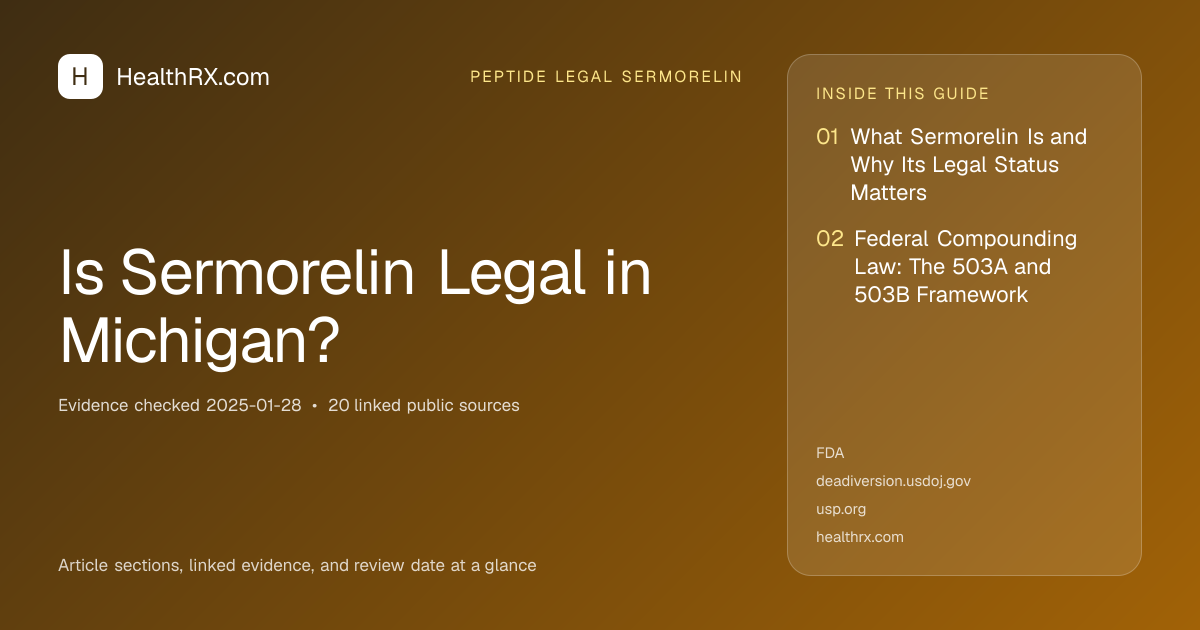 Evidence overview for Is Sermorelin Legal in Michigan?