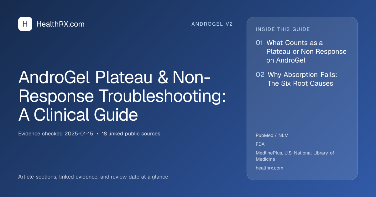 Evidence overview for AndroGel Plateau & Non-Response Troubleshooting: A Clinical Guide