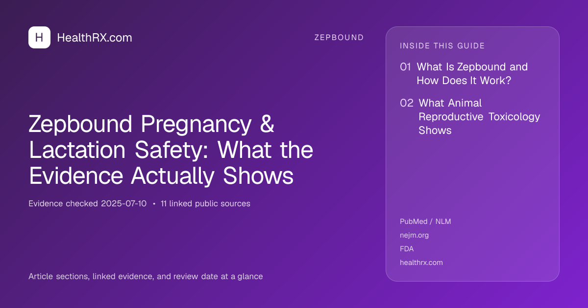 Evidence overview for Zepbound Pregnancy & Lactation Safety: What the Evidence Actually Shows