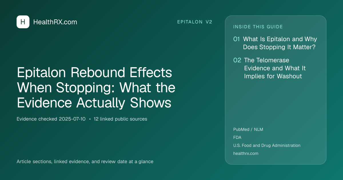 Evidence overview for Epitalon Rebound Effects When Stopping: What the Evidence Actually Shows