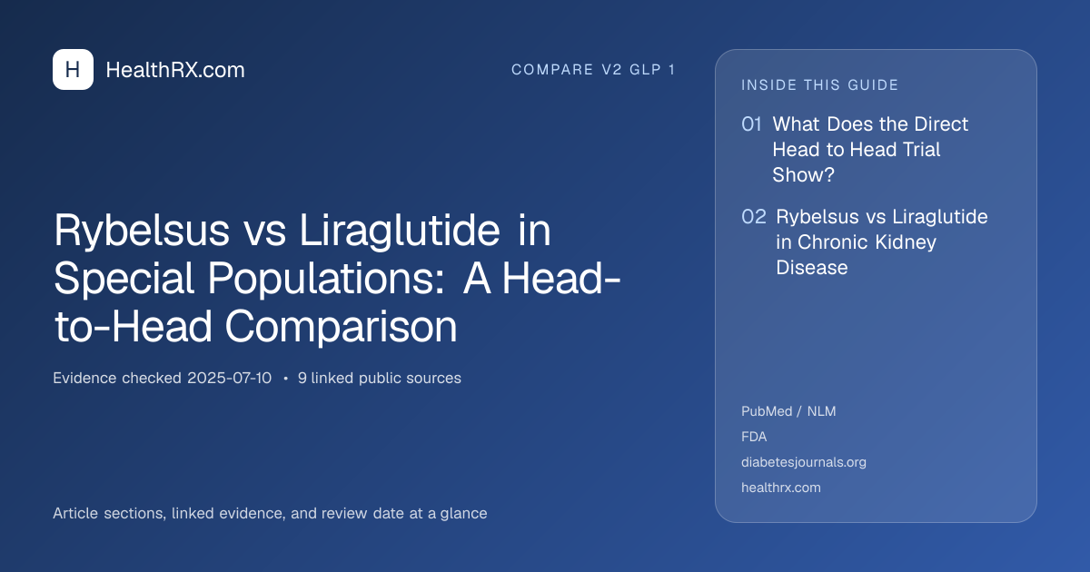 Evidence overview for Rybelsus vs Liraglutide in Special Populations: A Head-to-Head Comparison