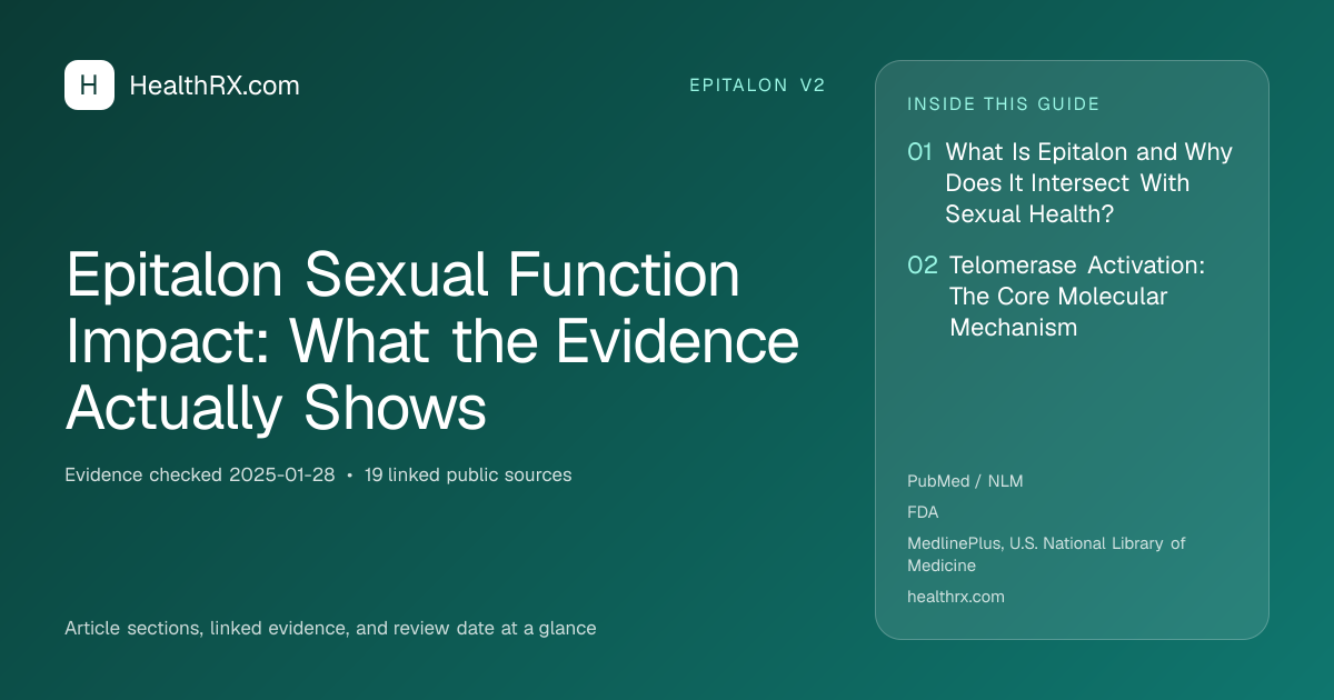 Evidence overview for Epitalon Sexual Function Impact: What the Evidence Actually Shows