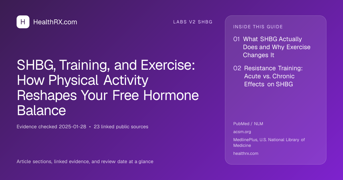 Evidence overview for SHBG, Training, and Exercise: How Physical Activity Reshapes Your Free Hormone Balance