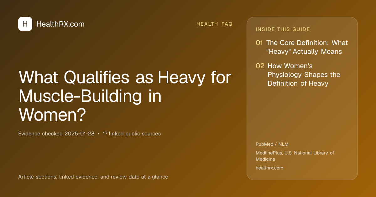 Evidence overview for health faq: What Qualifies as Heavy for Muscle-Building in Women?