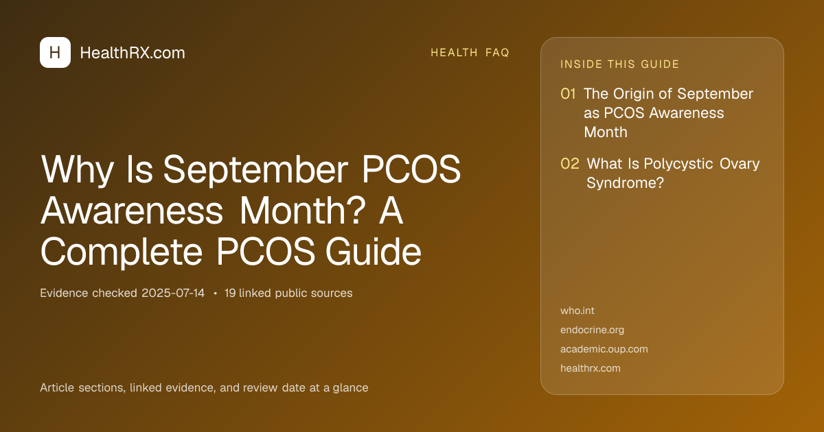 Evidence overview for health faq: Why Is September PCOS Awareness Month? A Complete PCOS Guide
