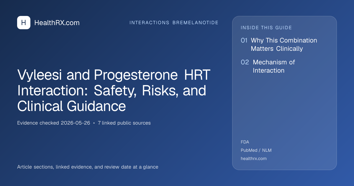 Evidence overview for Vyleesi and Progesterone HRT Interaction: Safety, Risks, and Clinical Guidance