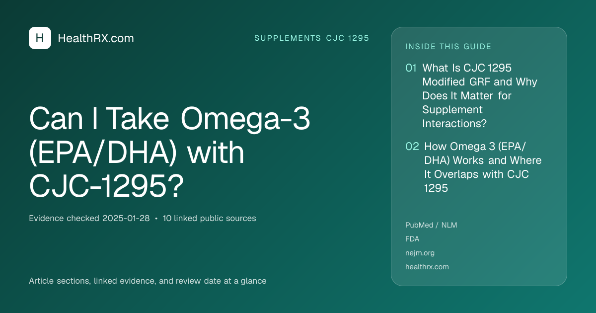 Evidence overview for Can I Take Omega-3 (EPA/DHA) with CJC-1295?