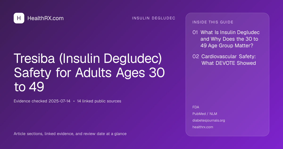Evidence overview for Tresiba (Insulin Degludec) Safety for Adults Ages 30 to 49