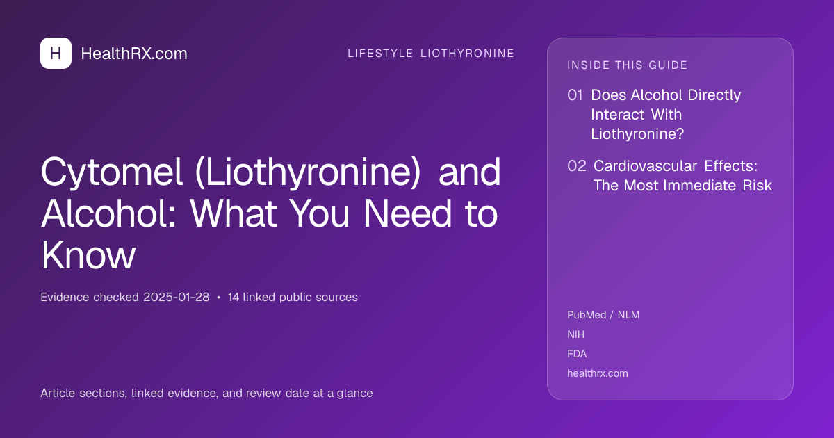 Evidence overview for lifestyle liothyronine: Cytomel (Liothyronine) and Alcohol: What You Need to Know