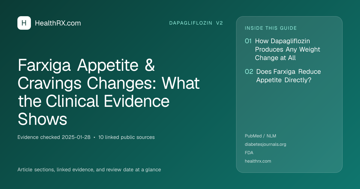 Evidence overview for dapagliflozin v2: Farxiga Appetite & Cravings Changes: What the Clinical Evidence Shows