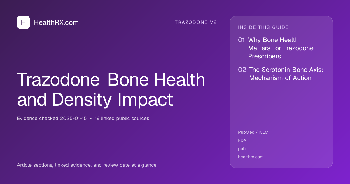 Evidence overview for trazodone v2: Trazodone Bone Health and Density Impact